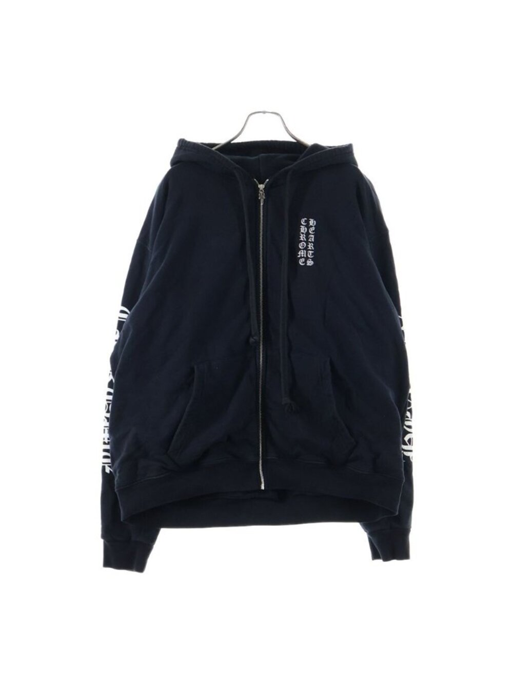 Chrome Hearts Thermal Sweatshirt HD Zip Lining Logo Print Dagger Zip Up Hoodie